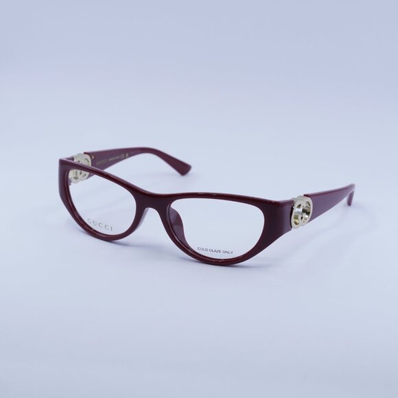 Gucci GG1825O 003 Eyeglasses Bordeaux 54mm Cat Eye Frame - Picture 1 of 10
